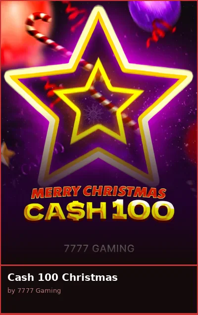 Cash 100 Christmas