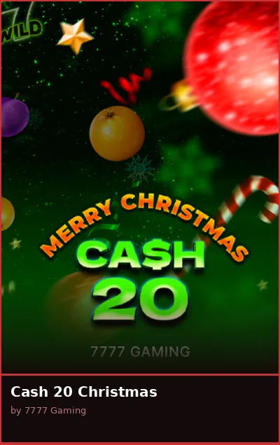 Cash 20 Christmas
